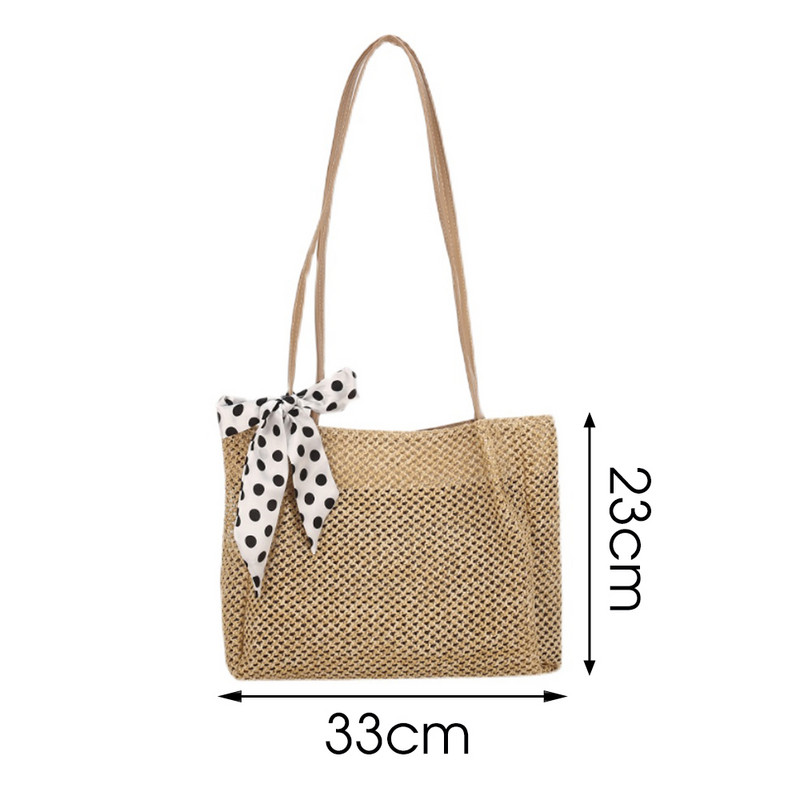 Μόδα ψάθινη γυναικεία τσάντα ώμου Rattan υφαντή χειροποίητη πλεκτή τσάντα μεγάλης χωρητικότητας Ταξίδι Bohemia Beach Crossbody Τσάντα