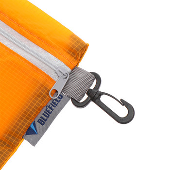 1 ΤΕΜ. Αδιάβροχη τσάντα αποθήκευσης με γάντζο με φερμουάρ 4 χρώματος νάιλον με επίστρωση σιλικόνης Organizer τσάντα τσέπης πεζοπορίας