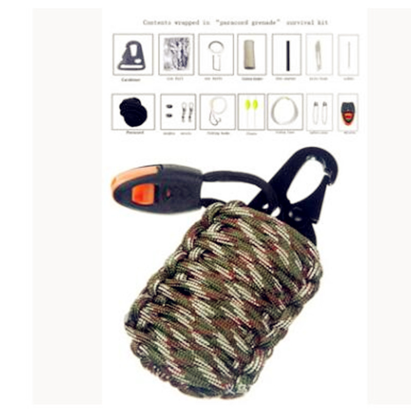 Multifunktsionaalne vihmavarju köis Paracord Survival kalapüügi matkakomplekt Enimmüüdud välikämpingu taktikalised tööriistad