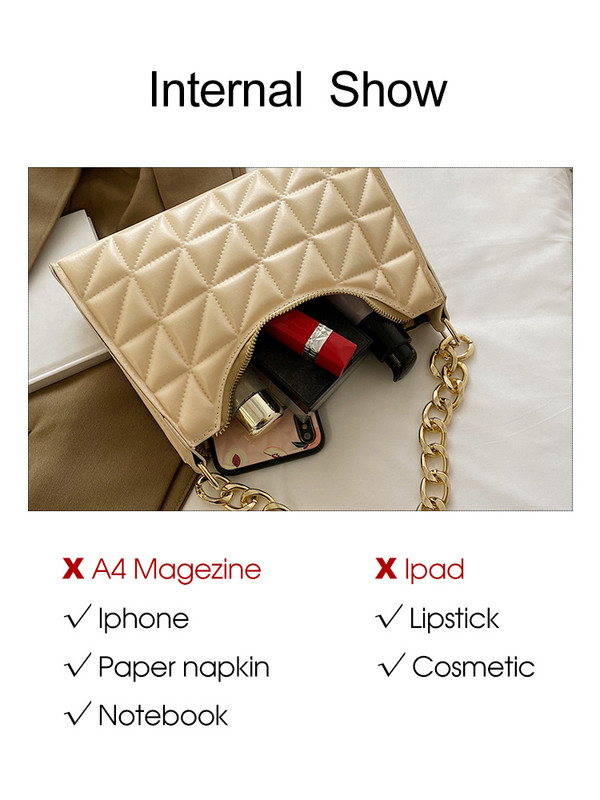 Fashion Solid γυναικεία τσάντα 2023 Trend καρό PU δερμάτινη τσάντα ώμου Γυναικείες τσάντες με απλό φερμουάρ Τσάντες αγορών casual υφής