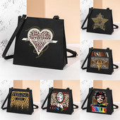 Квадратни чанти с леопардов мотив Дамска чанта Ежедневни дамски чанти Нова тенденция за 2022 г. Чанта за едно рамо Модни чанти с катарама