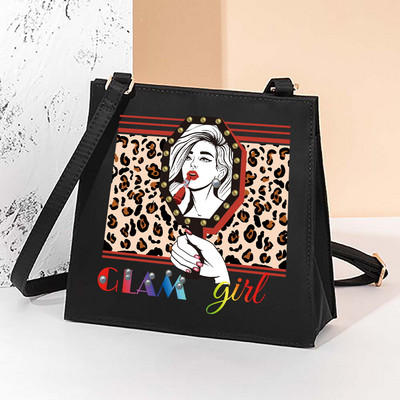 Квадратни чанти с леопардов мотив Дамска чанта Ежедневни дамски чанти Нова тенденция за 2022 г. Чанта за едно рамо Модни чанти с катарама