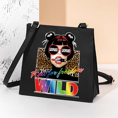 Квадратни чанти с леопардов мотив Дамска чанта Ежедневни дамски чанти Нова тенденция за 2022 г. Чанта за едно рамо Модни чанти с катарама