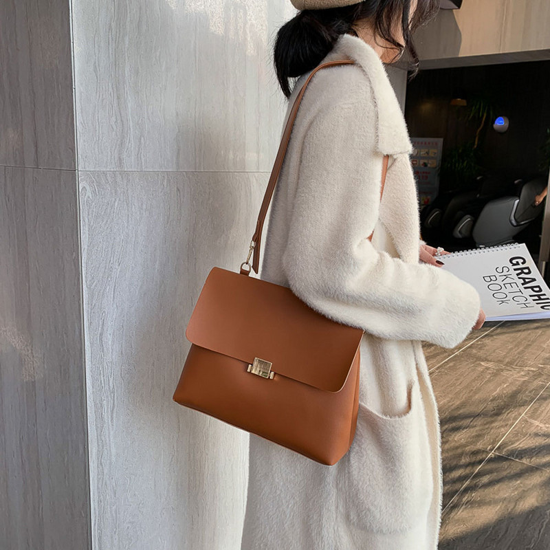 Vintage τσάντες ώμου μόδας Νέα τάση PU Δερμάτινη Γυναικεία casual τσάντα υψηλής χωρητικότητας Γυναικεία καθημερινή τσάντα Messenger Γυναικεία τσάντα