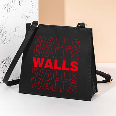 New Walls Letter Square kott Naiste Crossbody kott vabaaja kandekott Igapäevane õlakott Populaarne kaasaskantav reisikott Mitmesugused ostjad
