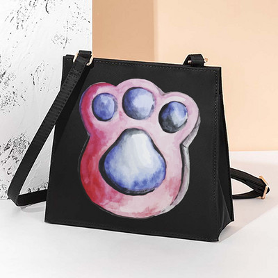 Footprints Szögletes táska Női válltáska Messenger kis négyzet alakú táska ingázó válltáska, divatos táska