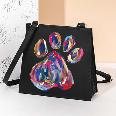 Footprints Szögletes táska Női válltáska Messenger kis négyzet alakú táska ingázó válltáska, divatos táska