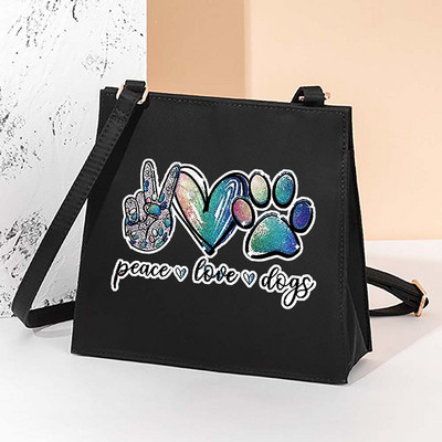 Footprints Szögletes táska Női válltáska Messenger kis négyzet alakú táska ingázó válltáska, divatos táska