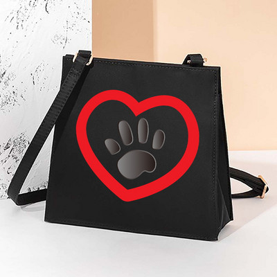 Footprints Szögletes táska Női válltáska Messenger kis négyzet alakú táska ingázó válltáska, divatos táska