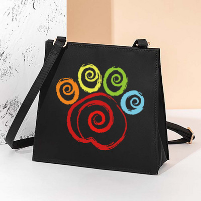 Footprints Szögletes táska Női válltáska Messenger kis négyzet alakú táska ingázó válltáska, divatos táska