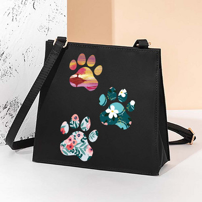 Footprints Szögletes táska Női válltáska Messenger kis négyzet alakú táska ingázó válltáska, divatos táska