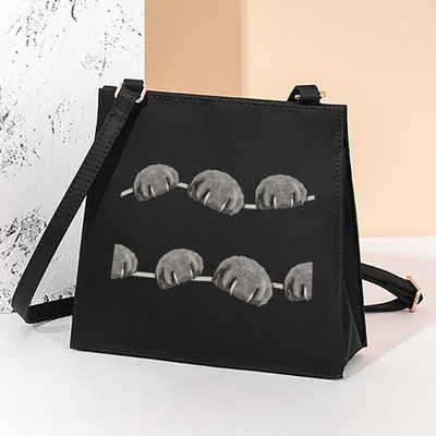 Footprints Szögletes táska Női válltáska Messenger kis négyzet alakú táska ingázó válltáska, divatos táska