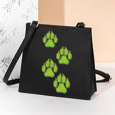 Footprints Szögletes táska Női válltáska Messenger kis négyzet alakú táska ingázó válltáska, divatos táska