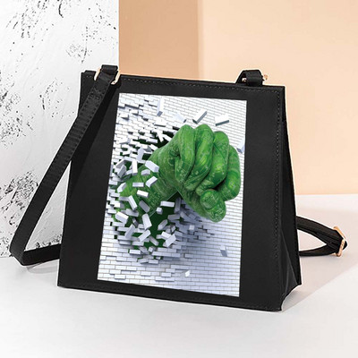 2022 Νέες τετράγωνες τσάντες με μοτίβο 3D Trend αγκράφα Τσάντα Messenger Μικρή τετράγωνη τσάντα Κορεατικού στυλ Ευέλικτη τσάντα ώμου Γυναικεία τσάντα τσάντα