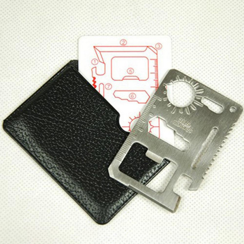 11-ühes välitingimustes kasutamiseks mõeldud multifunktsionaalne krediitkaart nuga ellujäämine telkimine jahipidamine taktikaline nuga utiliit Käsitööriistad tasku mitmeotstarbeline kaart