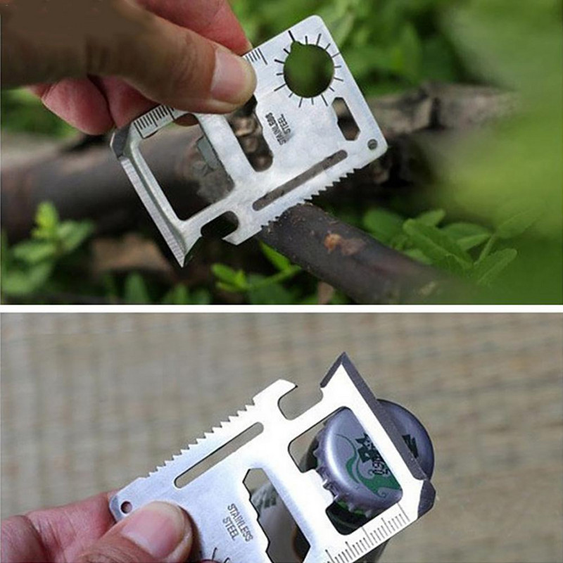 11-ühes välitingimustes kasutamiseks mõeldud multifunktsionaalne krediitkaart nuga ellujäämine telkimine jahipidamine taktikaline nuga utiliit Käsitööriistad tasku mitmeotstarbeline kaart