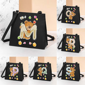 2022. aasta uus mood väikesed kandilised kotid Korea versioon Täiesti sobiv multifunktsionaalne armsa mustriga õlakott naiste kandekott