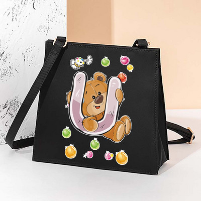 2022. aasta uus mood väikesed kandilised kotid Korea versioon Täiesti sobiv multifunktsionaalne armsa mustriga õlakott naiste kandekott