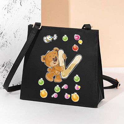 2022. aasta uus mood väikesed kandilised kotid Korea versioon Täiesti sobiv multifunktsionaalne armsa mustriga õlakott naiste kandekott