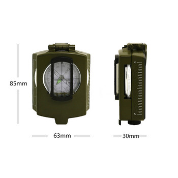 K4580 Lensatic Πυξίδα Υψηλής Ακρίβειας Στρατιωτική Αμερικάνικου Στυλ Πολυλειτουργική Πρισματική Πυξίδα Νύχτα για Υπαίθριο Κάμπινγκ Πεζοπορία