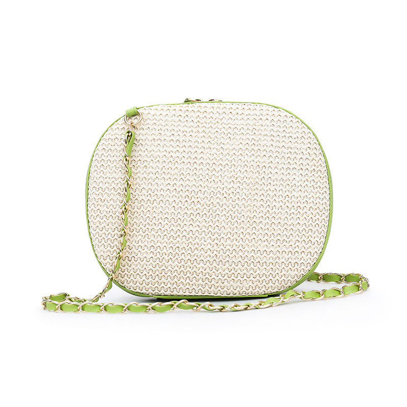 2018 Hot Sale Γυναικεία Καλοκαιρινή Τσάντα ώμου Μίνι Ψάθινη Τσάντα Παραλίας Τσάντες χιαστί με αλυσίδα λουλουδιών Tote για γυναίκες Sac Bandouliere Femme