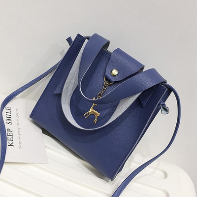 Uus mood naiste PU-nahast käekotid Väike kandiline õlakott Naistele Deer Decor Crossbody kotid Lady Messenger Bag Sac A Main
