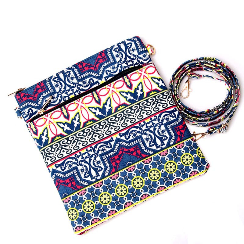 Μόδα χιαστί τσάντες για γυναίκες Casual γυναικεία τσάντα ώμου Γυναικεία δερμάτινη τσάντα PU Vintage λουλούδια εκτύπωση για κορίτσια Τσάντες Bolsas