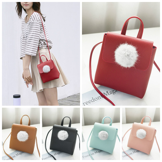 Νέα μόδα τσάντα ώμου 2018 Μαλακή τσάντα παραλίας Γυναικεία τσάντα γλυκιά PU δερμάτινη τσάντα μαλλιών Μίνι κοριτσίστικη τσέπη Απλές τσάντες χιαστί