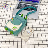 Χαριτωμένη τσάντα βάτραχος Αστεία κινούμενα σχέδια για κορίτσι τσάντα Casual Messenger Τσάντα στήθους Unisex Τσάντα χιαστί ώμου Nylon γυναικεία τσάντα