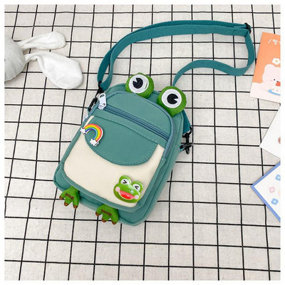 Χαριτωμένη τσάντα βάτραχος Αστεία κινούμενα σχέδια για κορίτσι τσάντα Casual Messenger Τσάντα στήθους Unisex Τσάντα χιαστί ώμου Nylon γυναικεία τσάντα