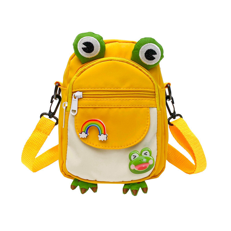 Χαριτωμένη τσάντα βάτραχος Αστεία κινούμενα σχέδια για κορίτσι τσάντα Casual Messenger Τσάντα στήθους Unisex Τσάντα χιαστί ώμου Nylon γυναικεία τσάντα