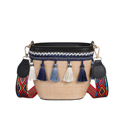 Τσάντες με φούντα Γυναικείες τσάντες 2019 Vintage Γυναικείες τσάντες παραλίας ψάθινες τσάντες έθνικ στυλ Κορδέλα Tassel Beach Messenger Τσάντες Sac Θηλυκό
