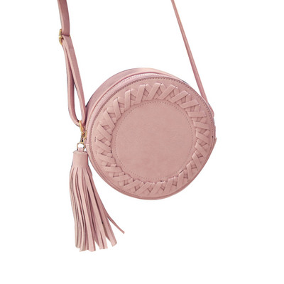 Uus moodne naistekott Tutt, ümmargune põimitud Risti kehaga õlakott Naiste Pu-nahast käekott Armas rulltüdruku rannakott Bolsos Mujer