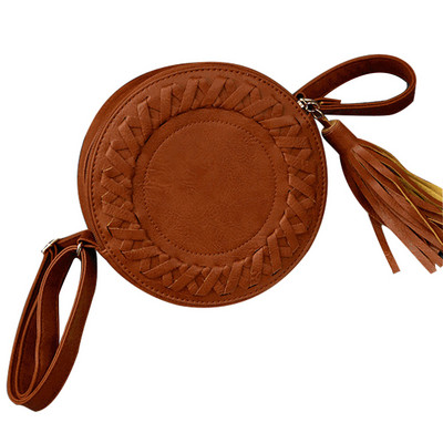 Uus moodne naistekott Tutt, ümmargune põimitud Risti kehaga õlakott Naiste Pu-nahast käekott Armas rulltüdruku rannakott Bolsos Mujer