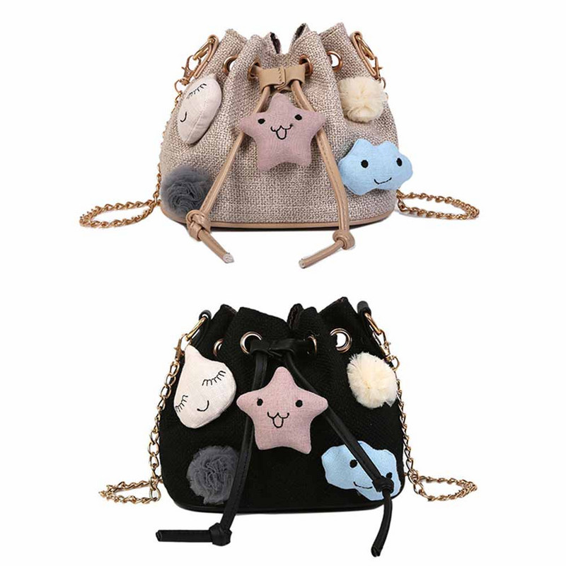 Μόδα 2018 Γυναικείες τσάντες με κορδόνι με κουβάς Καμβάς Τσάντα ώμου μονή μεταλλική αλυσίδα για κορίτσι Casual Messenger Τσάντες String Γυναικεία τσάντα Sac