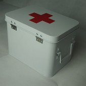 Κουτί αποθήκευσης Survival Medicine Φορητή λαβή κιτ πρώτων βοηθειών Μεταλλικό κιτ πρώτων βοηθειών με μεγάλο χώρο αδιάβροχο, ανθεκτικό στη σκόνη