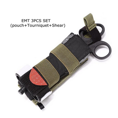Taktikaline Molle esmaabikomplekt žguttide kott, käärihoidja EDC kott jahindus ellujäämise uurimine hädaabi hemostaasi rihmakott