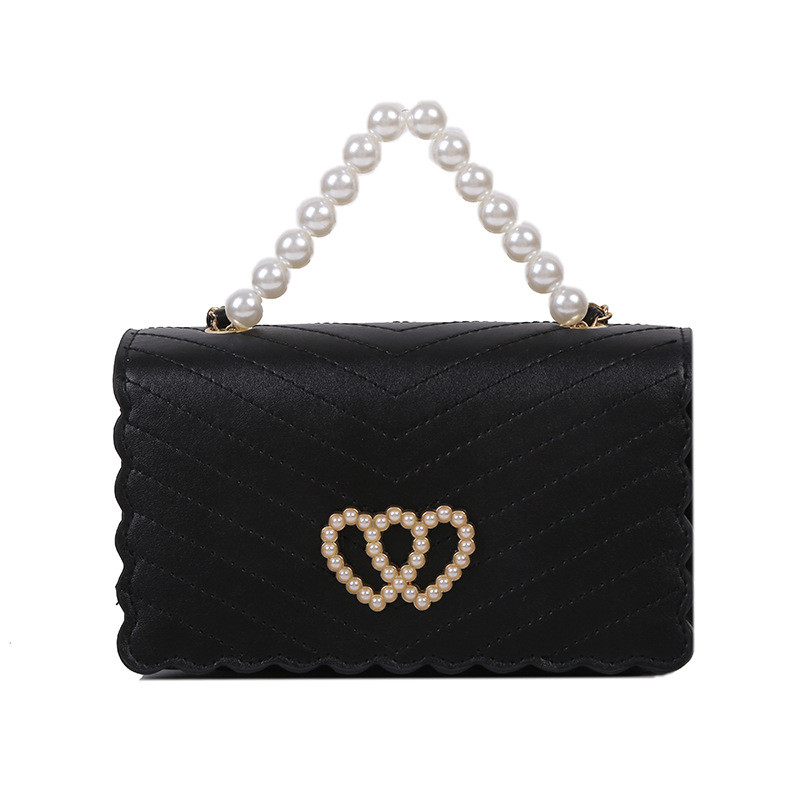Geantă de mână cu perle din piele PU pentru femei, la modă 2021, elegantă, de designer de lux pentru femei