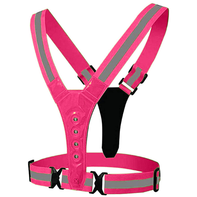 Helkurvöö turvavest hingav öine töönähtavus Neoonvest Jooksmine Sport Fitness Glow Jope Helendav vestivöö @40