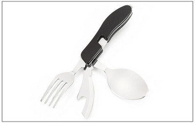 Õues ellujäämisnuga Kahvel lusikas Matkamine Telkimine Toiduvalmistamistööriist Söömisvahendid Väljaspool ellujäämisvarustus Multifunktsionaalne