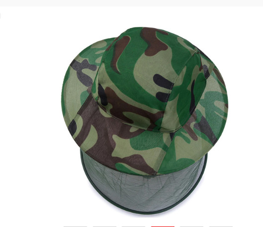 Kamuflaažvärviline putukate sääsevõrk võrk näopüük jaht õues telkimismüts kalapüügi näomask müts ellujäämiseks telkimine