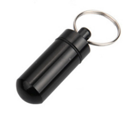 Veekindel alumiiniumist pillikarbi ümbris pudeli vahemälu ravimihoidja konteiner võtmehoidja meditsiinikarp metallist