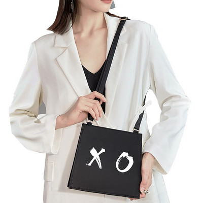 Tänav klassikaline kandikott Rind Naljakas mustriga trükkimine Pendelkott Naisekott Moodne õlakott Õhtukott Basic käekott