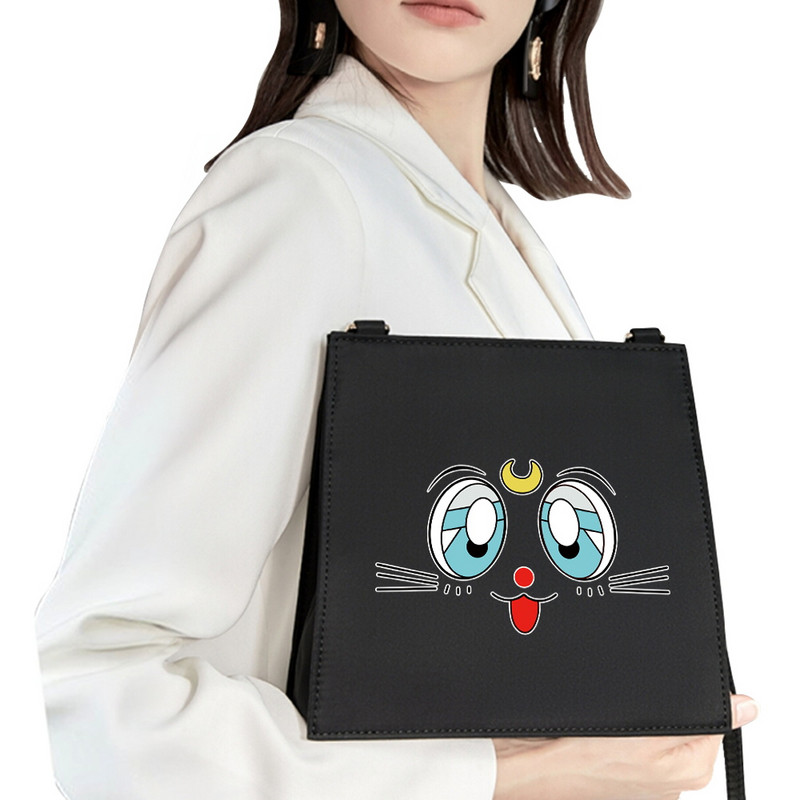 Tänav klassikaline kandikott Rind Naljakas mustriga trükkimine Pendelkott Naisekott Moodne õlakott Õhtukott Basic käekott