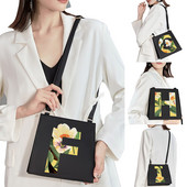 2022 Απλή τετράγωνη τσάντα Αρχικό όνομα Επιστολή μοτίβο Εκτύπωση τσάντα επιβατών Γυναικεία τσάντα μόδας τσάντα ώμου Βραδινή τσάντα