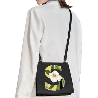 2022 Απλή τετράγωνη τσάντα Αρχικό όνομα Επιστολή μοτίβο Εκτύπωση τσάντα επιβατών Γυναικεία τσάντα μόδας τσάντα ώμου Βραδινή τσάντα