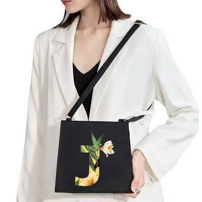 2022 Απλή τετράγωνη τσάντα Αρχικό όνομα Επιστολή μοτίβο Εκτύπωση τσάντα επιβατών Γυναικεία τσάντα μόδας τσάντα ώμου Βραδινή τσάντα