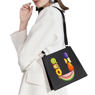 2022. Jednostavna četvrtasta torba Početno ime Ispis uzorka slova Putna torba Ženska torba Modna torba na rame Večernja torbica Ručna torbica