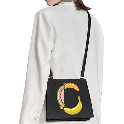 2022. Jednostavna četvrtasta torba Početno ime Ispis uzorka slova Putna torba Ženska torba Modna torba na rame Večernja torbica Ručna torbica