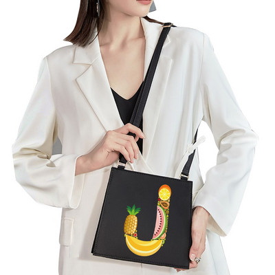 2022. Jednostavna četvrtasta torba Početno ime Ispis uzorka slova Putna torba Ženska torba Modna torba na rame Večernja torbica Ručna torbica